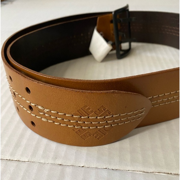 Diesel Threey Vintage Tan Leather Belt Size 34/90 - Picture 5 of 16
